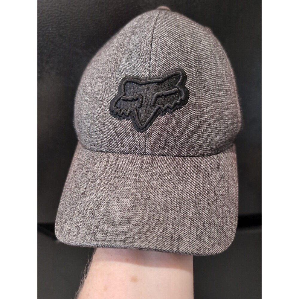 FOX RACING SNAPBACK CAP/HAT Gray DIRT BIKE MOTOCROSS TRUCKER EUC
